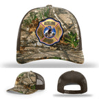 Michigamme Spurr firefighter identity hat with full grain leather patch