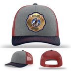 Firefighter hat custom made with Michigamme Spurr FD leather patch
