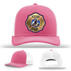 Durable firefighter hat featuring Michigamme Spurr Fire Department patch