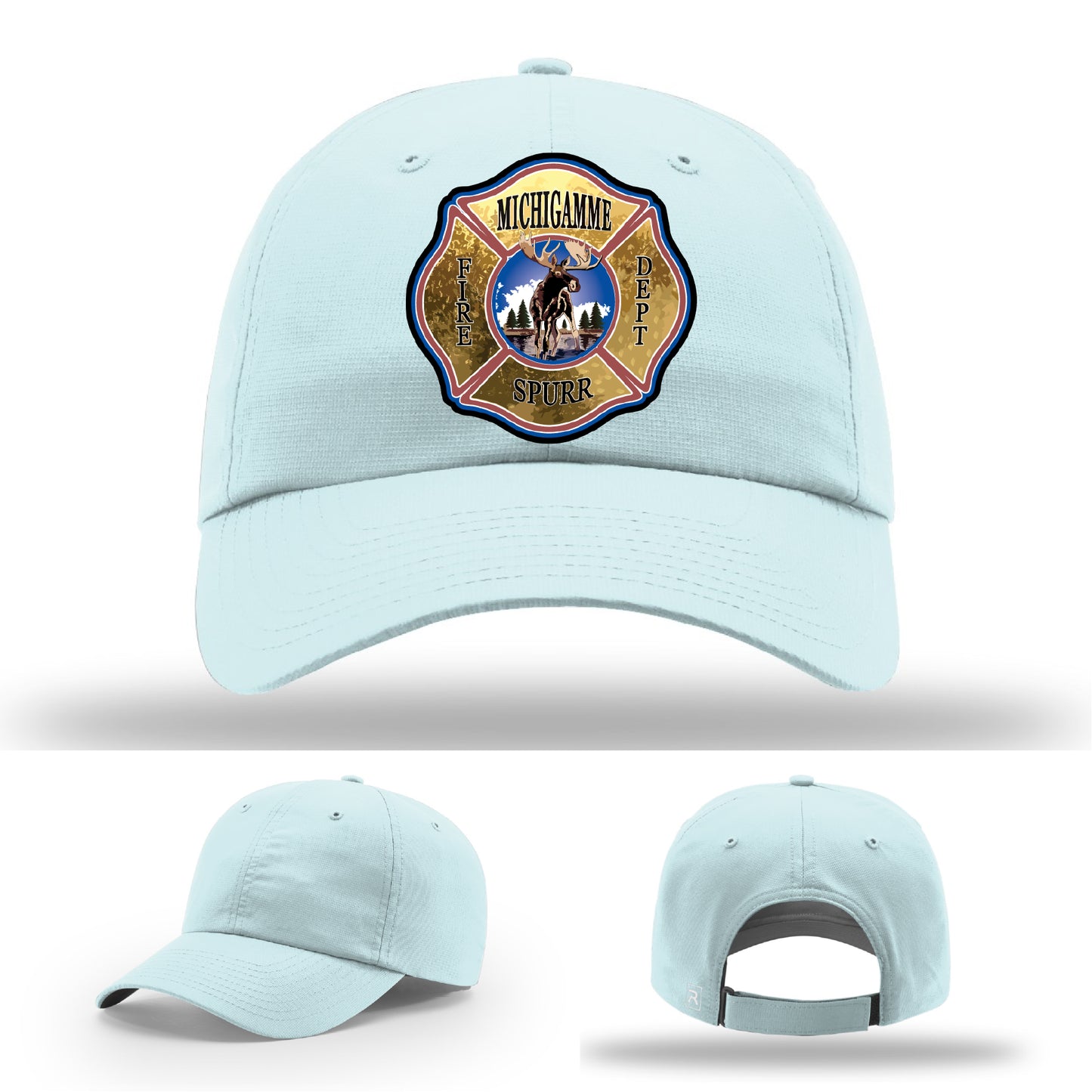 Firehouse tested hat with Michigamme Spurr Fire Department leather patch