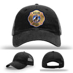 Michigamme Spurr firefighter leather patch hat