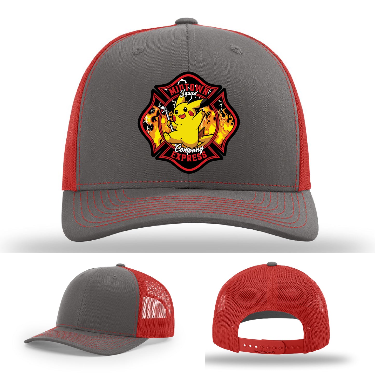 Midtown Express NJ firefighter gear hat with leather patch