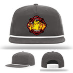 Midtown Express NJ firefighter hat featuring bold custom artwork