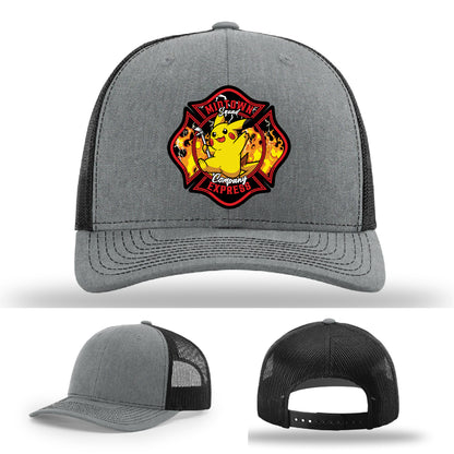 Midtown Express NJ firefighter hat with durable leather patch