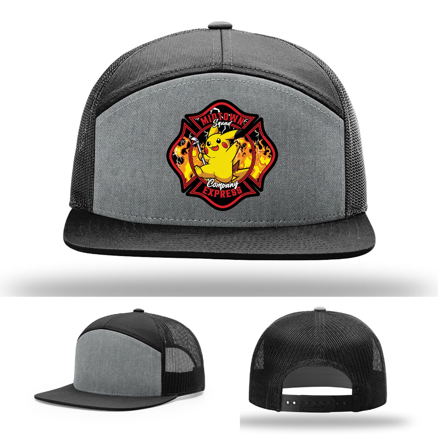 Midtown Express NJ firefighter hat made with rugged leather patch