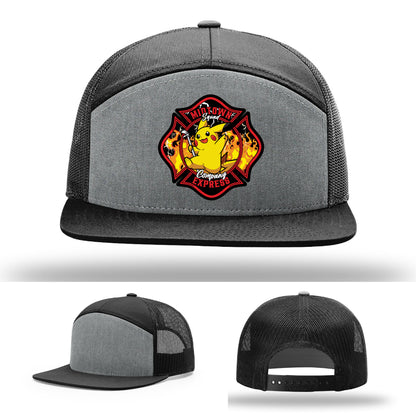 Midtown Express NJ firefighter hat made with rugged leather patch