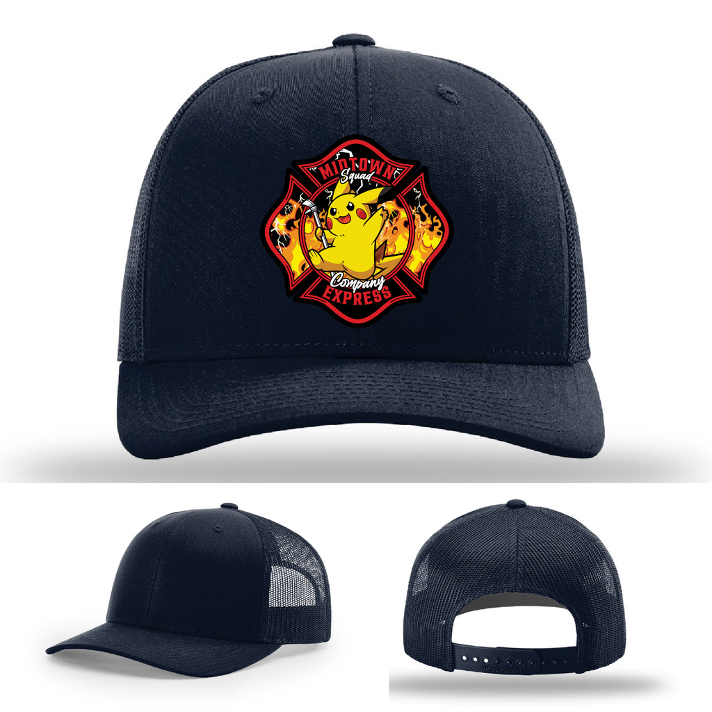 Midtown Express NJ firefighter hat featuring station artwork