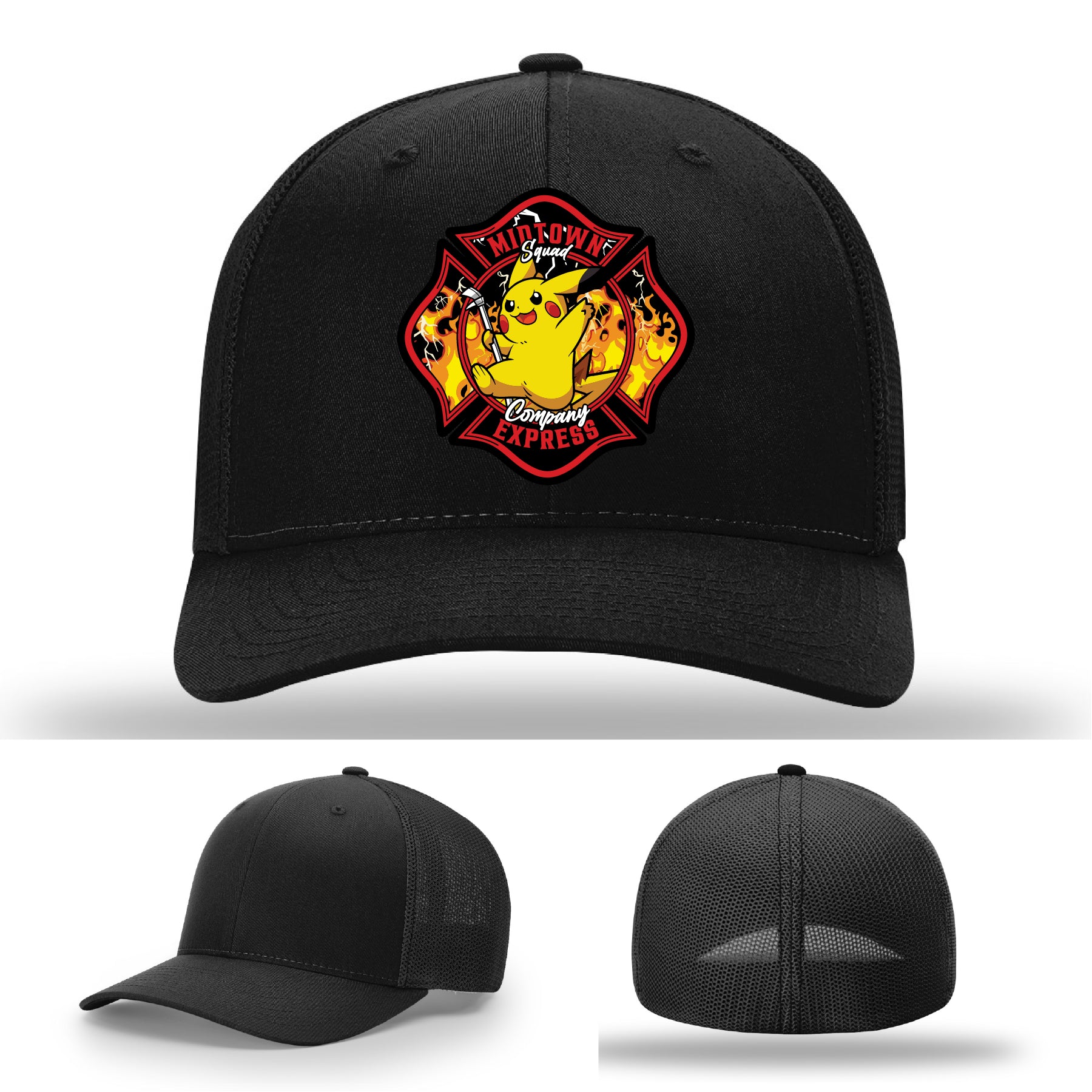 Midtown Express NJ firefighter hat featuring genuine leather patch