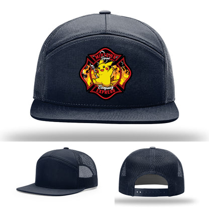 Midtown Express NJ firefighter hat bold custom leather patch
