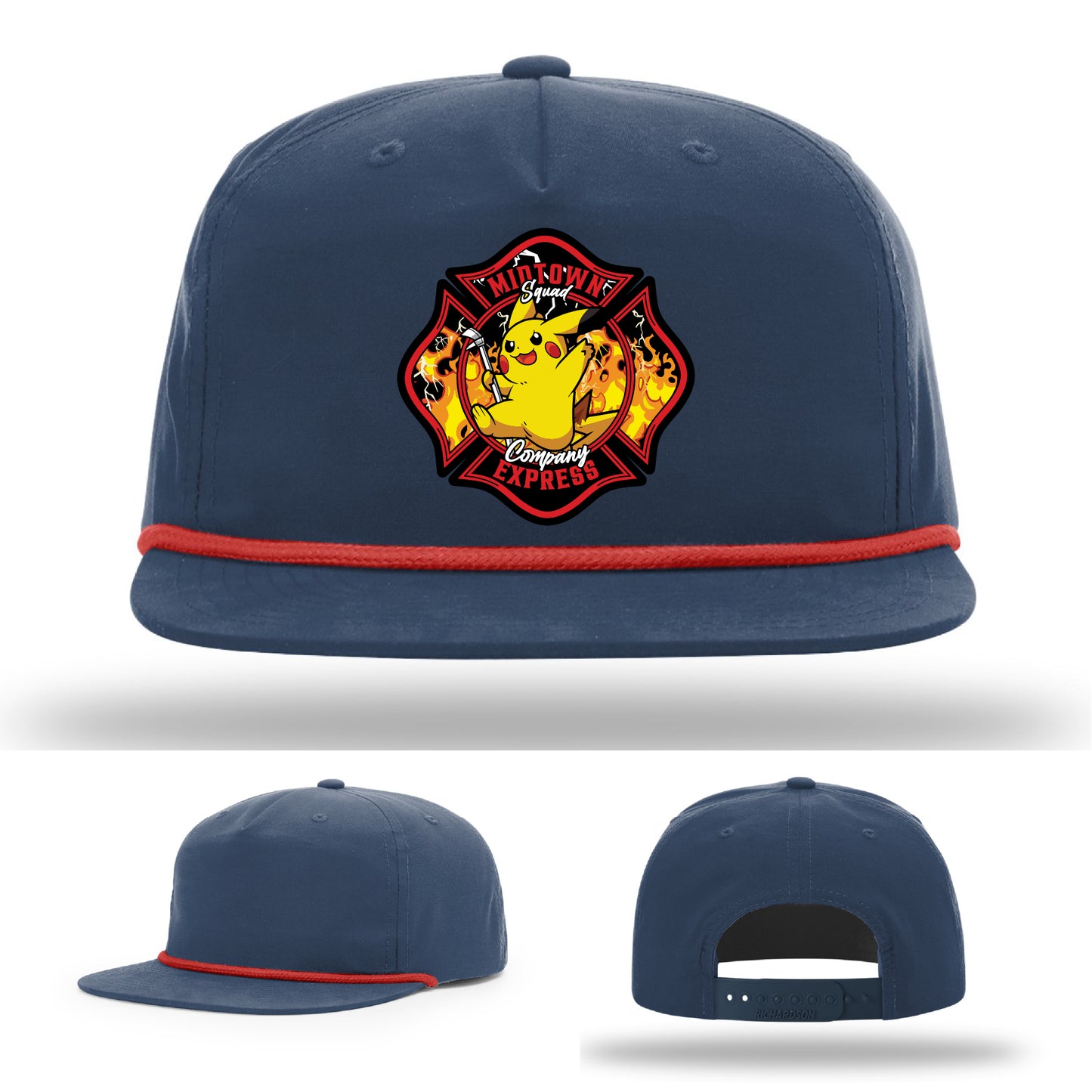 Midtown Express NJ firefighter hat with handcrafted full color patch