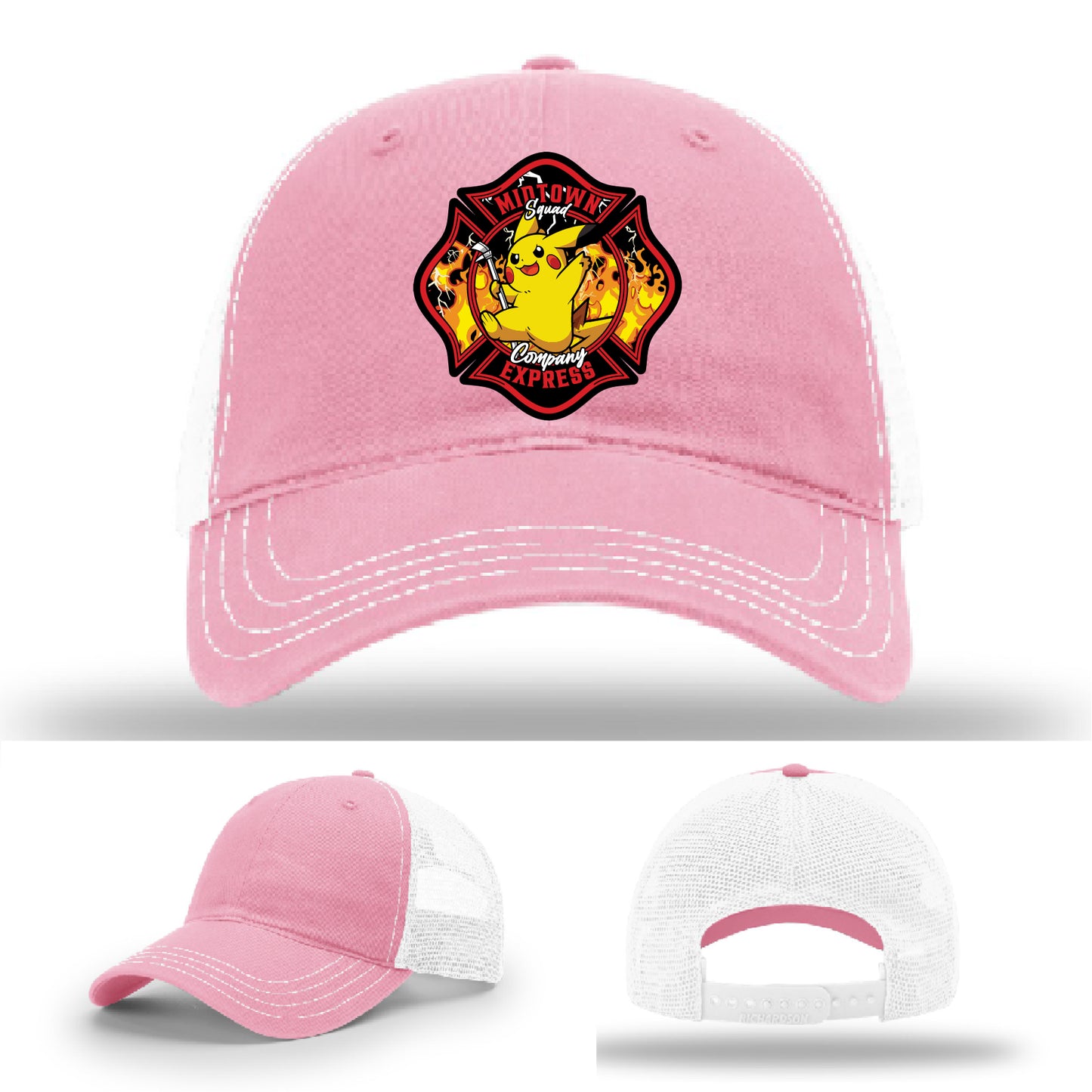 Midtown Express NJ firefighter hat with strong bold leather patch