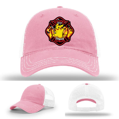 Midtown Express NJ firefighter hat with strong bold leather patch