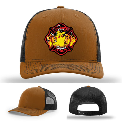 Custom leather patch firefighter hat for Midtown Express NJ