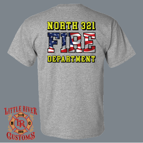 north 321 fire department shirt worn off duty