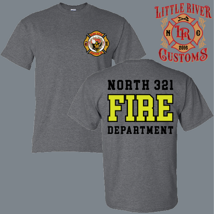 north 321 fire department shirt station 10 front graphic