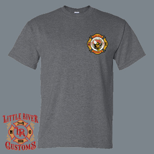 north 321 firefighter shirt large back graphic design