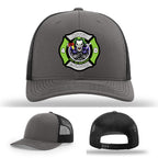 Firefighter leather patch hat representing North Strabane