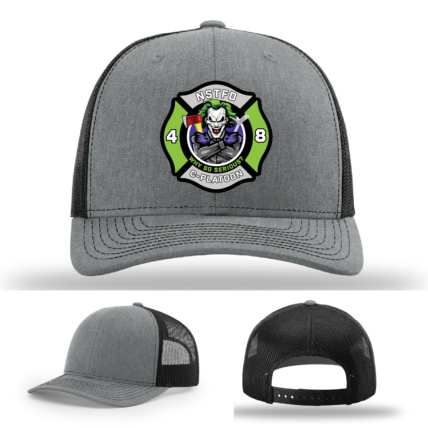 Joker design firefighter hat for North Strabane FD