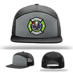 Custom North Strabane fire hat with joker patch