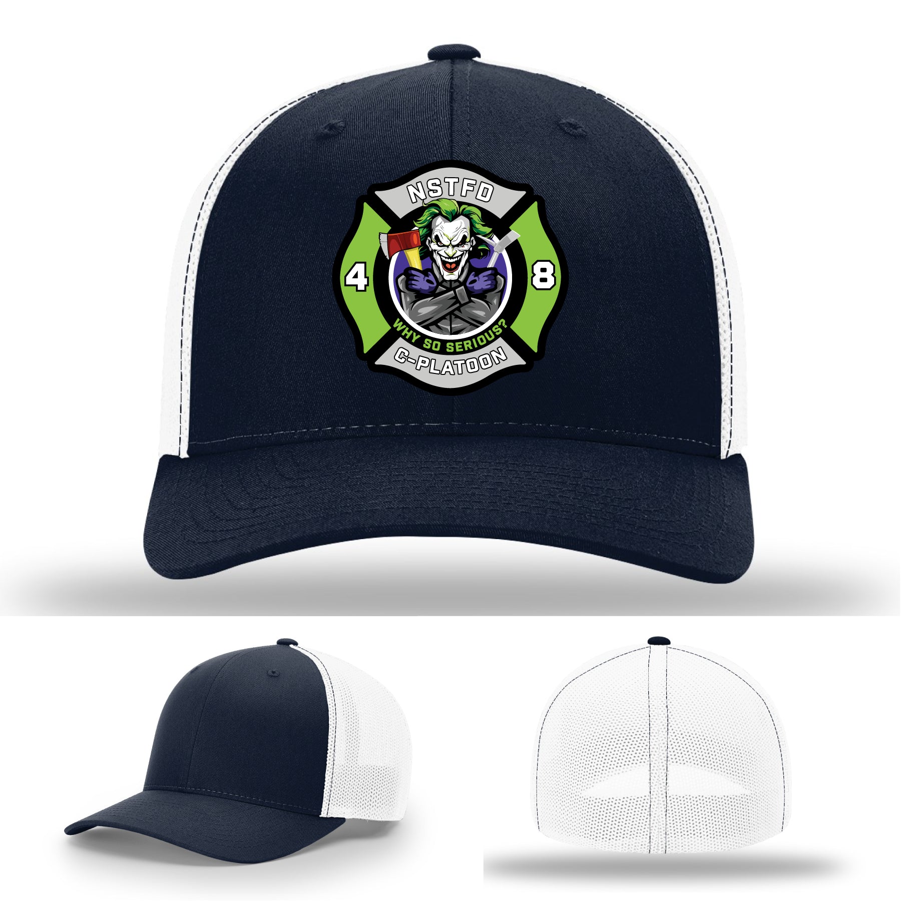 Leather patch hat for North Strabane fire department