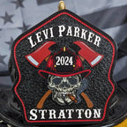 Ole Salty firefighter helmet front customizable with text and colors
