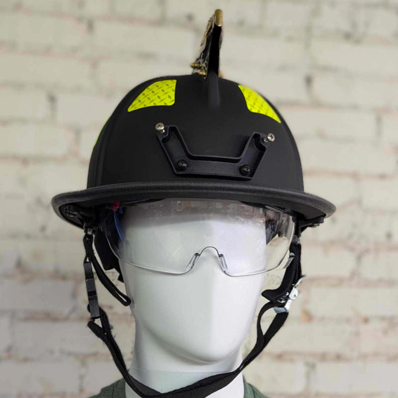 Pacific F18 firefighter helmet with front detail