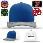 Custom Paramus FD firefighter hat with bold leather design