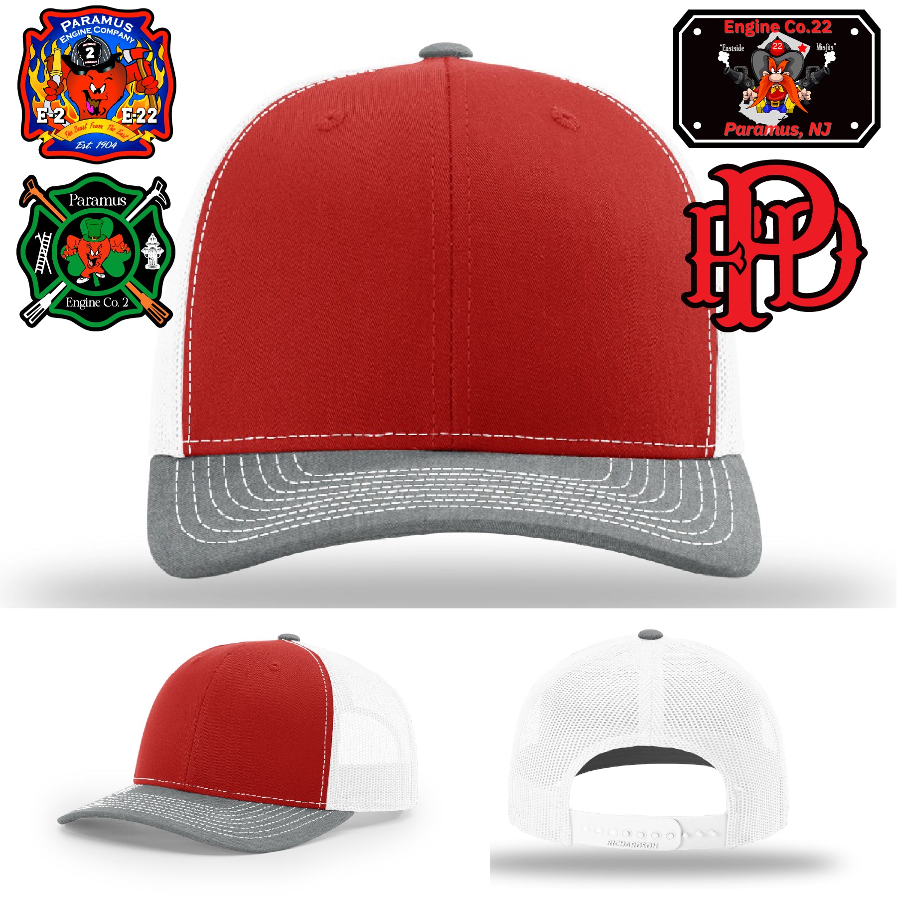 Custom hat for Paramus firefighters with Eastside Misfits patch