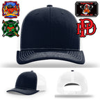 Firefighter hat with Eastside Misfits Paramus patch design