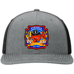 Paramus firefighter hat with Beast from the East leather patch