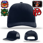 Leather patch hat with Beast from the East Paramus design
