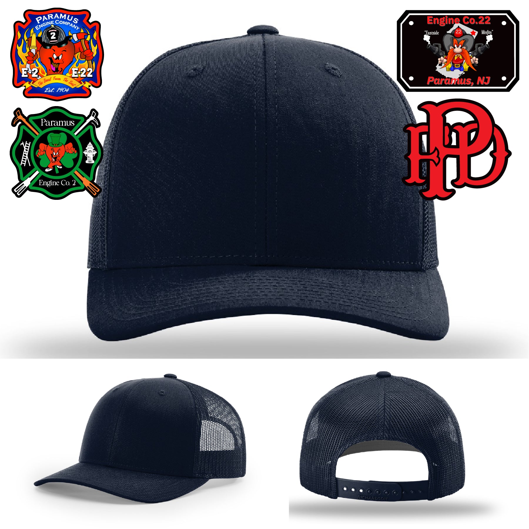 Leather patch hat with Beast from the East Paramus design