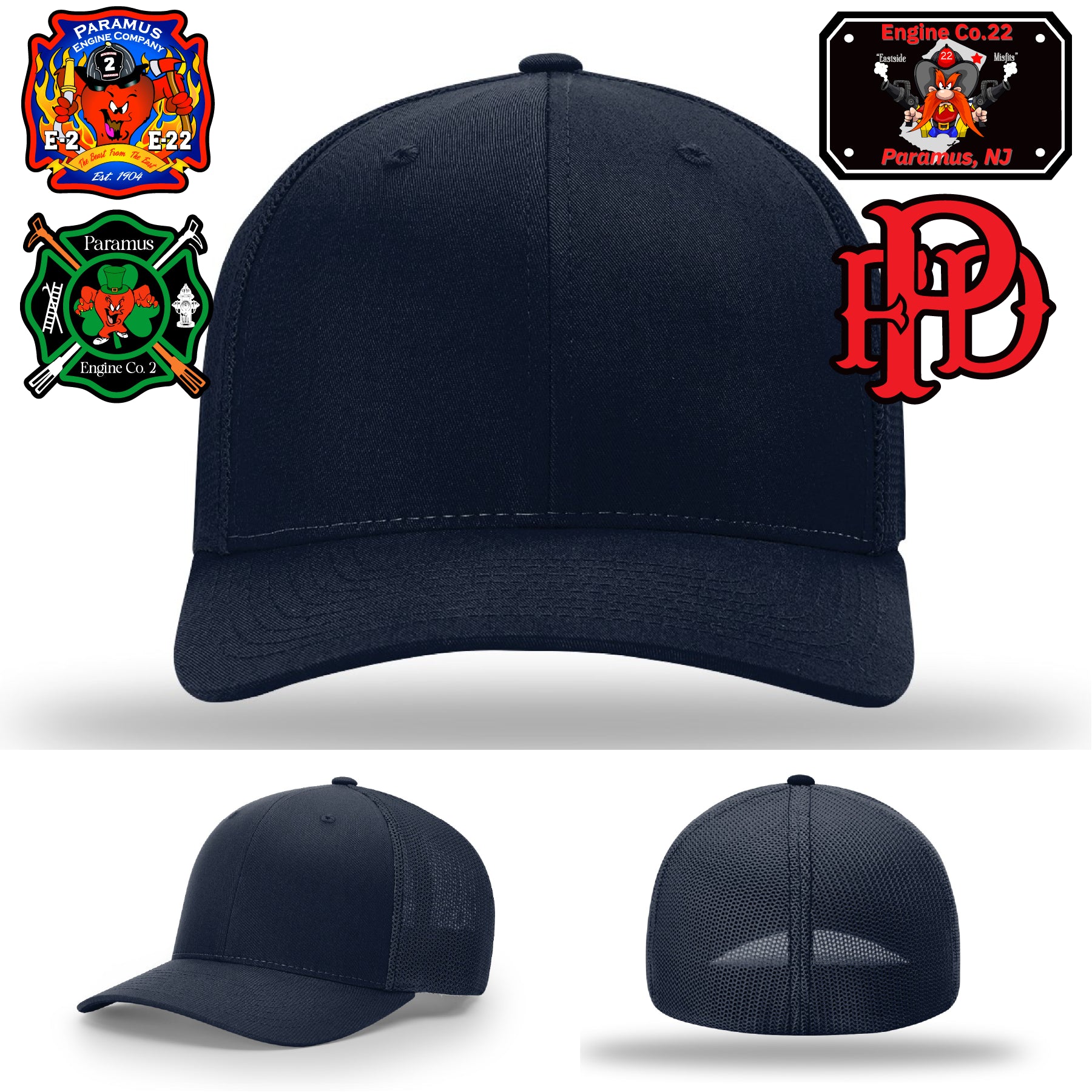 Custom leather firefighter hat for Paramus Fire Department