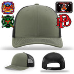 Detailed leather patch firefighter hat for Paramus FD