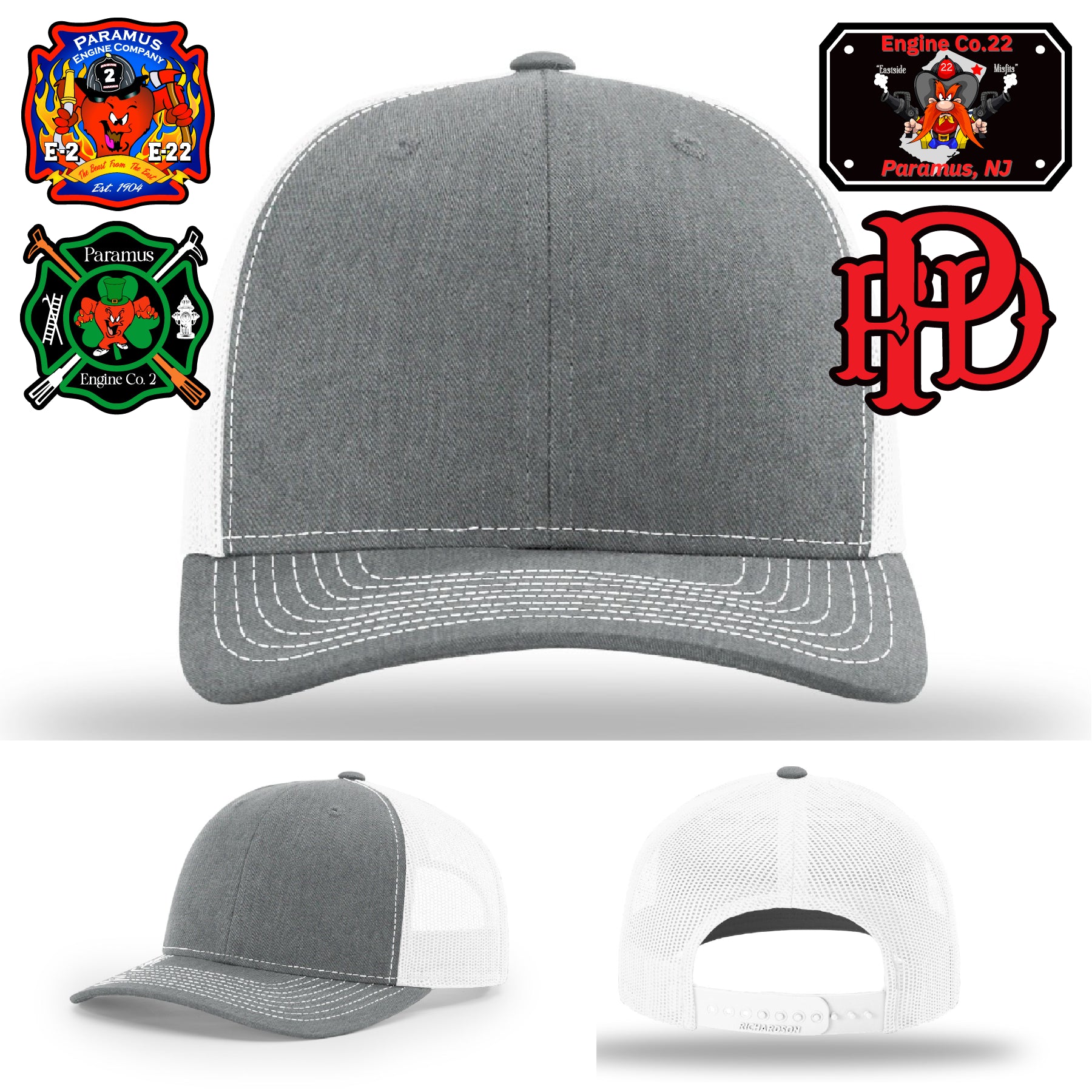 Eastside Misfits Paramus Fire Department leather patch hat