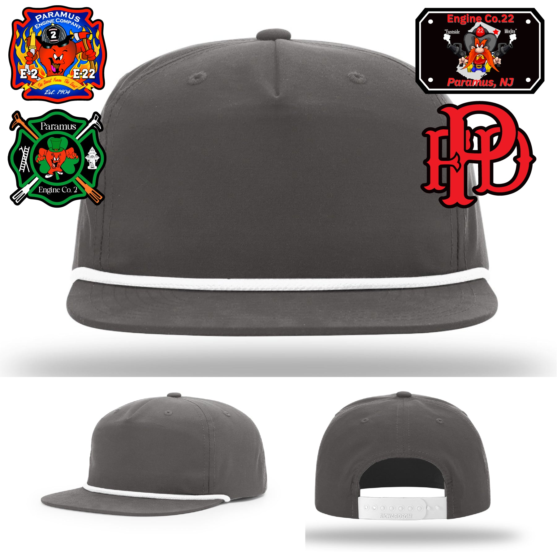 Beast from the East firefighter leather patch Paramus hat