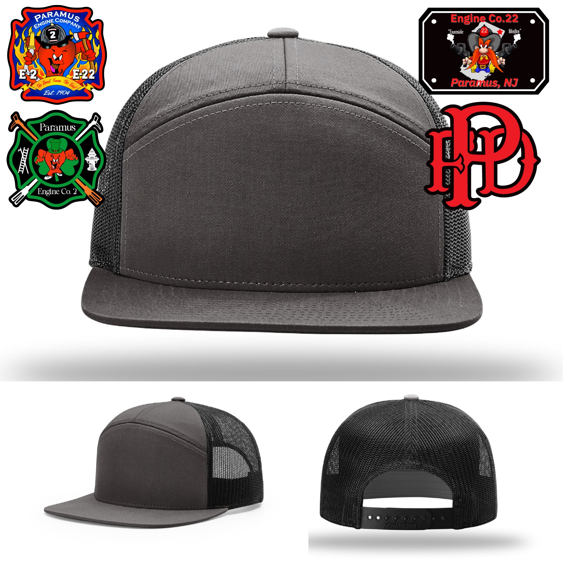 Firehouse gear firefighter hat with Paramus leather patch