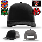Engine Co. 2 firefighter hat leather patch Paramus design