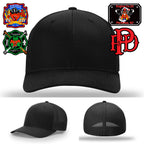 Firefighter gear hat with Paramus Fire Department leather patch