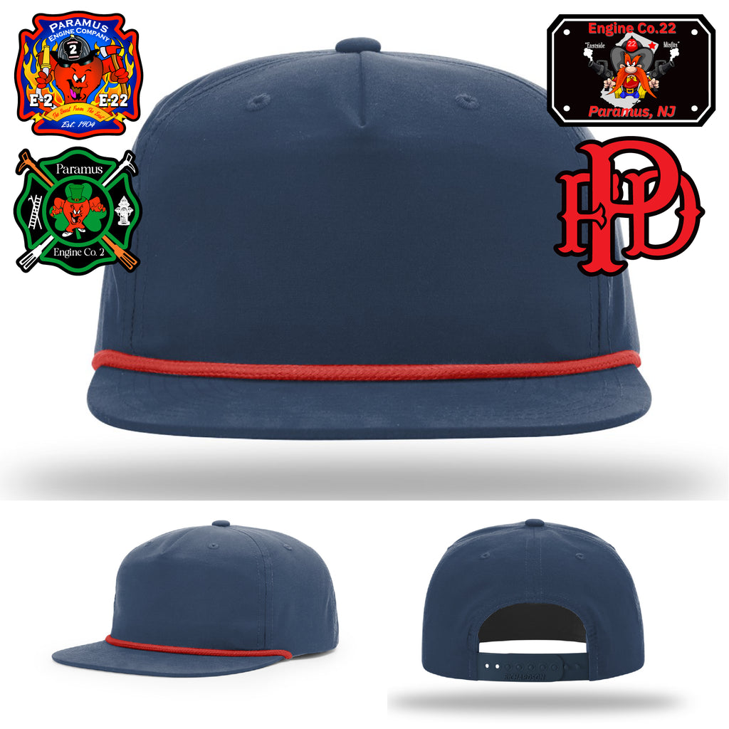 Paramus Fire Department leather patch hat