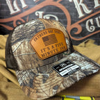 Custom firefighter hat with department passport patch