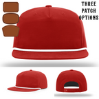 Fire department hat showing three passport patch styles