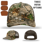 Firefighter hat featuring three sample passport patches
