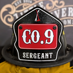 Durable firefighter helmet shield handcrafted from leather with passport design