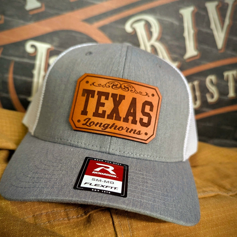 Rugged firehouse hat featuring sharp passport leather patch personalization