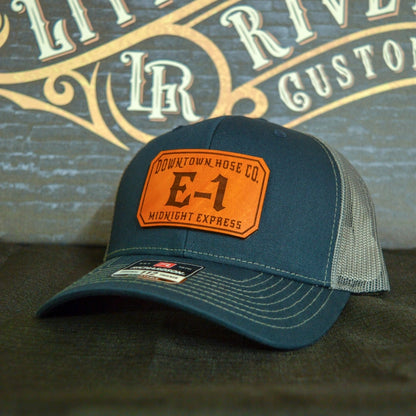 Firefighter gear hat crafted with sharp passport leather patch customization