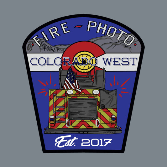 Custom Richardson hat with full color leather patch featuring the Colorado West Fire Photography logo. Firefighter gear and apparel.