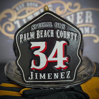 firefighter helmet shield – custom built for visibility and tradition