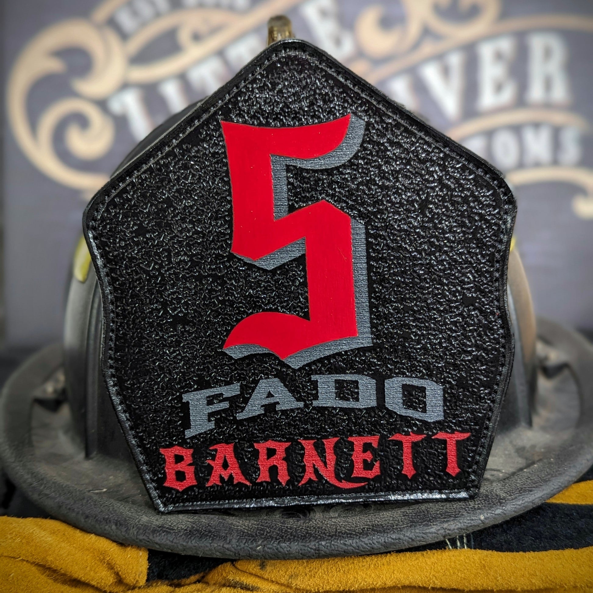firefighter leather helmet front – ready for heat, smoke, and respect