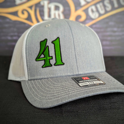 Custom embroidered firefighter hat with bold stitching, structured fit, and premium Richardson snapback design